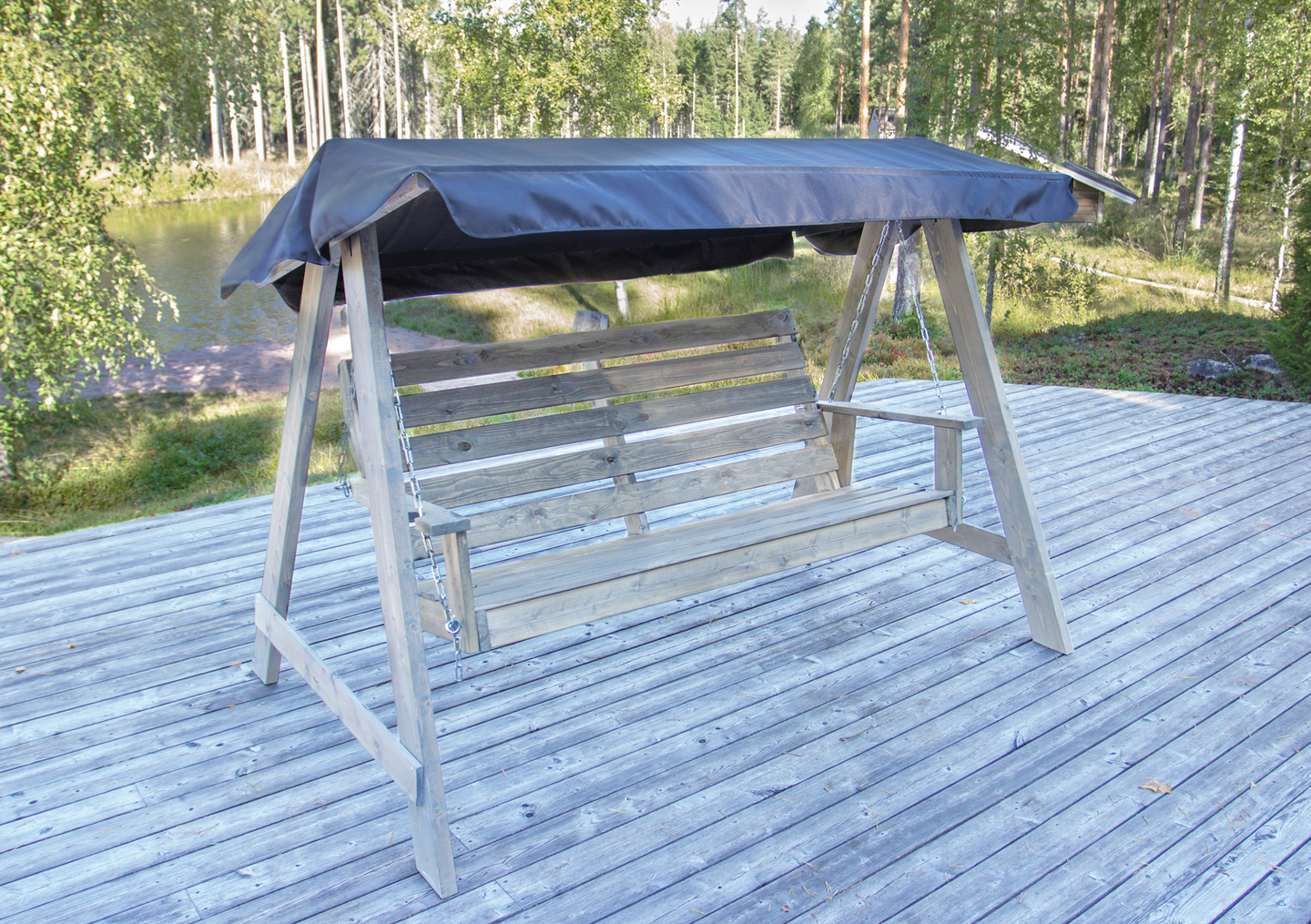 Puutarhakeinu Veera vaalean harmaa