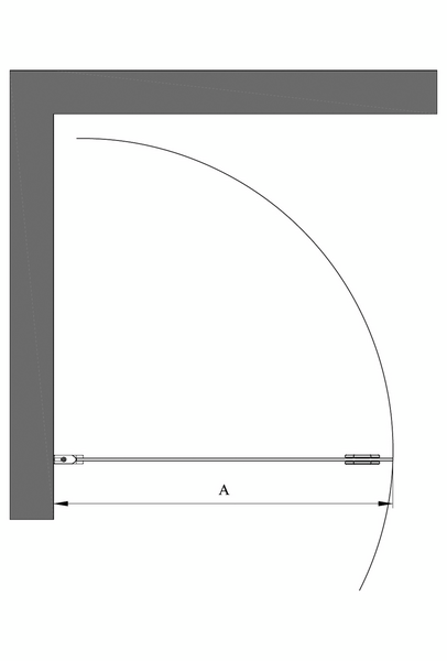 Suihkuseinä Forma 302 kääntyvä 585x2025mm valkoinen/reeded