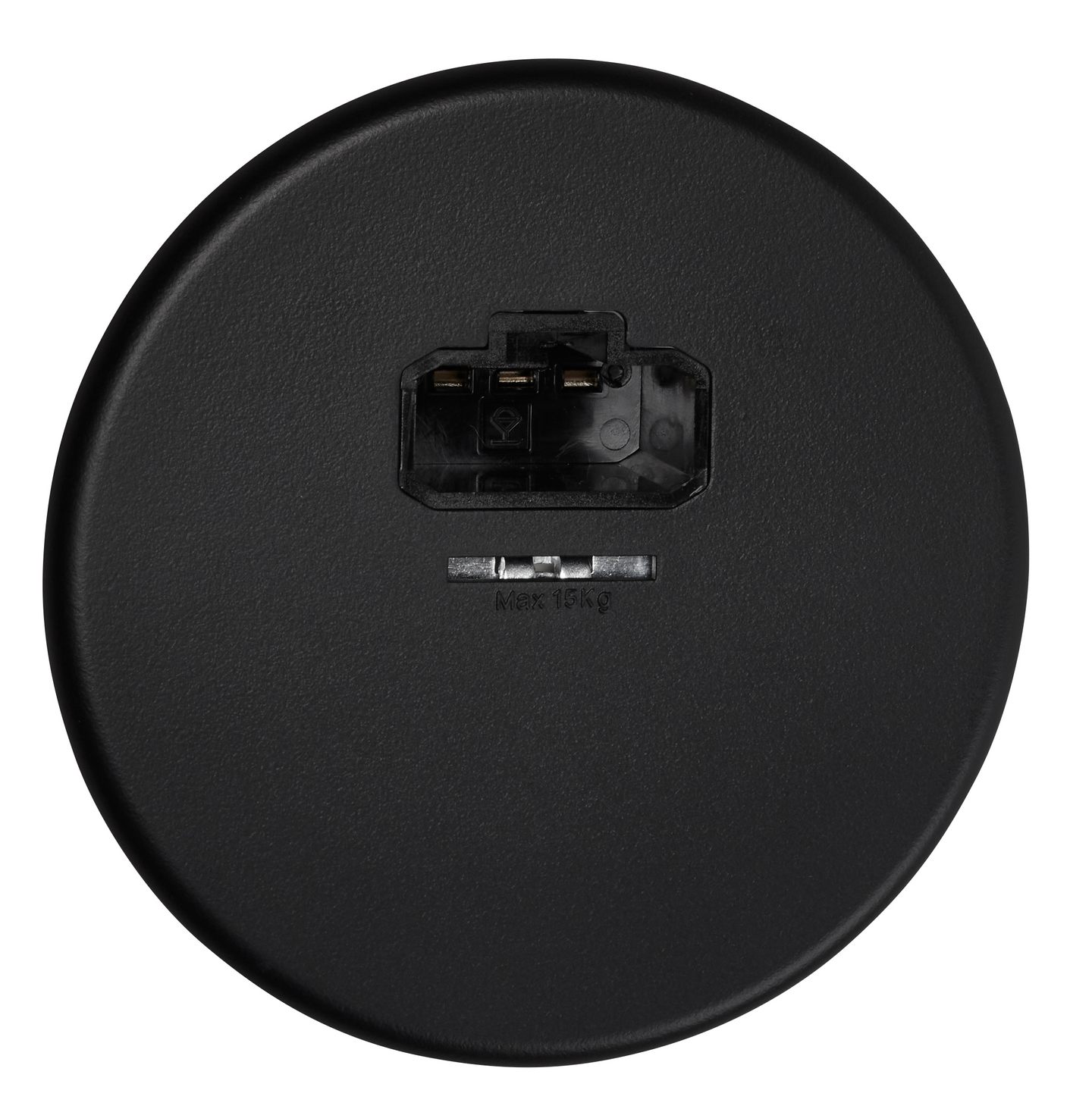 Valaisinpistorasia OPAL DCL 110mm uppoasennus kattoon musta