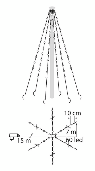 Latvasarja Airam Eiffel 7m
