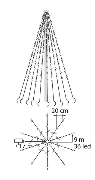 Latvasarja Airam Eiffel 9m