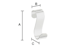 Koukku Smedbo Dry 2kpl FK730 kromattu rst