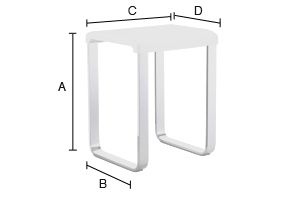 Kylpyhuonejakkara Smedbo outline fk406 valkoinen
