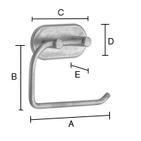 Wc-paperiteline Beslagsboden tarrakiinnitys BG1127 tinattu