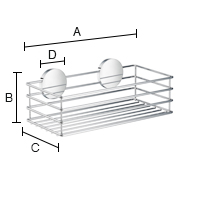 Suihkukori Beslagsboden tarrakiinnitys B1200 kromattu rst