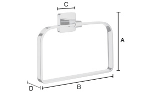 Pyyherengas Smedbo Ice OK344 kiiltävä kromi
