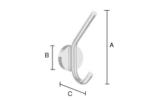Kylpytakkikoukku Smedbo Home kromi HK358