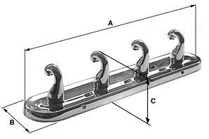 Nelikoukkusarja Smedbo Villa V259 kiiltävä messinki