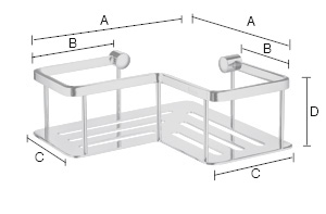 Suihkukori Smedbo Sideline kromattu DK3025 kiiltävä kromi