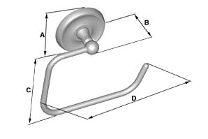 Wc-paperiteline Smedbo Villa V241 kiiltävä messinki
