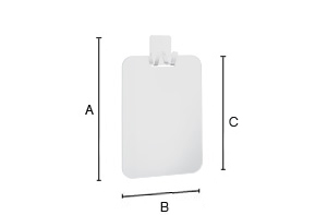 Muovipeili tarrakiinnitys Smedbo Outline FK620 muovi/kromi rst