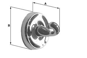 Pyyhekoukku Smedbo Villa V245 kiiltävä messinki