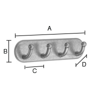 Nelikoukku Beslagsboden tarrakiinnitys BG1124 tinattu