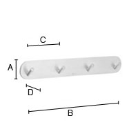 Nelikoukku Beslagsboden Design kiillotettu rst BK1083