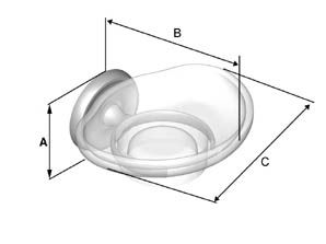 Saippuakuppi Smedbo Villa V242 kiiltävä messinki