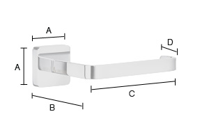 Wc-paperiteline Smedbo Ice OK3411 kiiltävä kromi