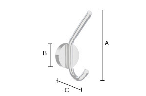 Kylpytakkikoukku Smedbo Home matta kromi HS358