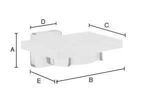 Saippuakuppiteline Smedbo Ice OK342P kiiltävä kromi