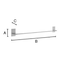 Pyyheteline Beslagsboden tarrakiinnityksellä B1036 harjattu kromi