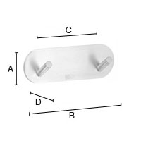 Kaksoiskoukku Beslagsboden Design kiillotettu rst BK1081