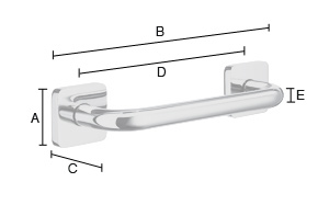 Tukikahva Smedbo ice ok325 kiillotettu kromi