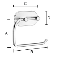 Wc-paperiteline Beslagsboden tarrakiinnitys BK1127 kiillotettu kromi