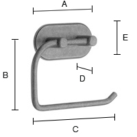 Wc-paperiteline Beslagsboden tarrakiinnitys BA1127 antiikki messinki
