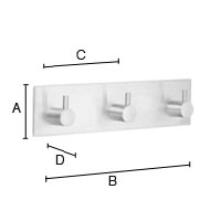 Kolmoiskoukku Beslagsboden Design kiillotettu rst BK1107