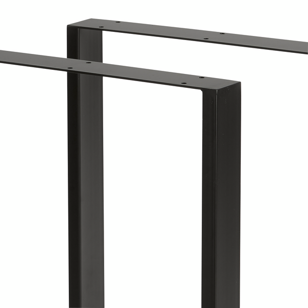 Metallijalka Cello U 710mm musta 2kpl