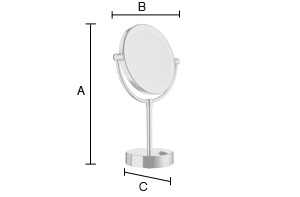 Meikkipeili Smedbo Outline 5-kertainen FK474E led kiillotettu kromi