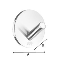 Koukku BB Mini 4kpl tarrakiinnitteinen BK1080/4 kiiltävä rst