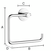 Wc-paperiteline Beslagsboden tarrakiinnitteinen BK1130 kiiltävä kromi
