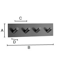 Nelikoukkusarja Beslagsboden BB1096 mattamusta rst, kantikas
