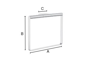Pyyherengas Smedbo Air AK344 kiiltävä kromi