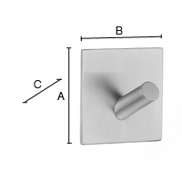 Koukku Beslagsboden Design mattamusta rst BB1092