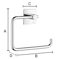 Wc-paperiteline Beslagsboden tarrakiinnitteinen BK1132 kiiltävä kromi