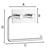 WC-paperiteline Beslagsboden tarrakiinnitteinen BK1098 kiiltävä kromi