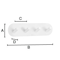 Nelikoukkusarja Beslagsboden BX1094 mattavalkoinen rst, pyöreä