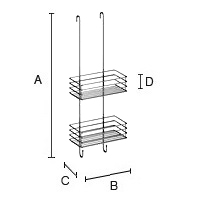Kaksoiskori Beslagsboden BB1210 suihkuseinään mattamusta