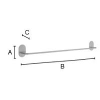 Pyyheteline Beslagsboden tarrakiinnityksellä BK1026 kiiltävä kromi