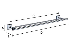 Kaksoispyyhetanko Smedbo House RS3364