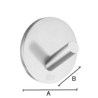 Koukku BB Mini 4kpl tarrakiinnitteinen B1080/4 harjattu rst