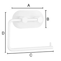 Wc-paperiteline Beslagsboden tarrakiinnitteinen BX1097 mattavalkoinen, pyöreä