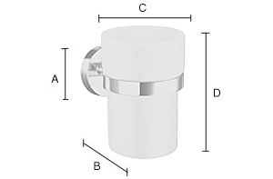 Hammasmukiteline Smedbo Home HK343P posliini