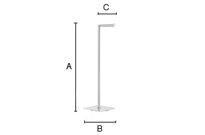 Wc-paperiteline Smedbo Outline FB636 vapaasti seisova