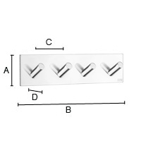 Nelikoukkusarja Beslagsboden BK1096 kromattu rst, kantikas