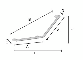 Tukikahva V oikea Smedbo Living FK813 400x400mm kiiltävä