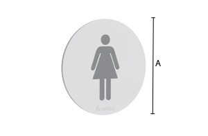 Wc-kyltti Smedbo X-TRA FS956 naiset tarrakiinnitys harjattu rst