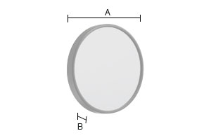 Meikkipeili Smedbo Outline FB622 imukupeilla 12x musta 130mm