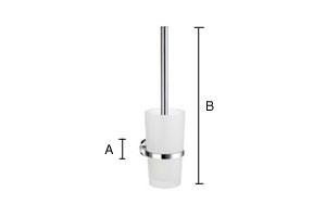 Wc-harja Smedbo Home mattaharjattu kromi seinäkiinnitys HS333
